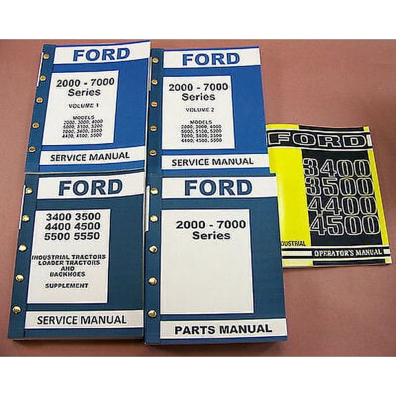Ford 3400 3500 Industrial Tractor Service Repair Shop Parts Operators Manuals Id