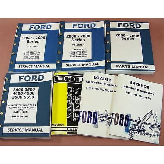 Ford 3400 3500 Loader Backhoe Tractor Service Repair Shop Operator Parts Manuals