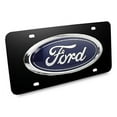 thumbnail image 1 of Ford 3D Truck Size Large Logo Black Stainless Steel License Plate, 1 of 1