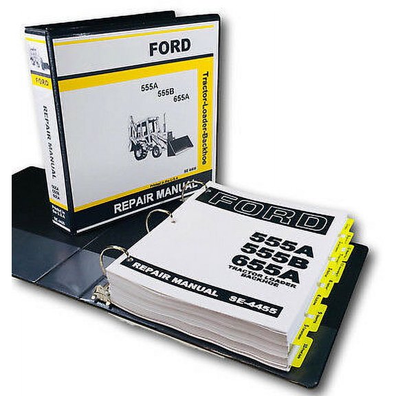 Ford 555A 555B 655A Tractor Loader Backhoe Service Repair Manual In Shop Binder