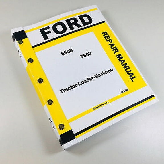 Ford 6500 7500 Tlb Tractor Loader Backhoe Service Repair Manual Shop Book Ovhl