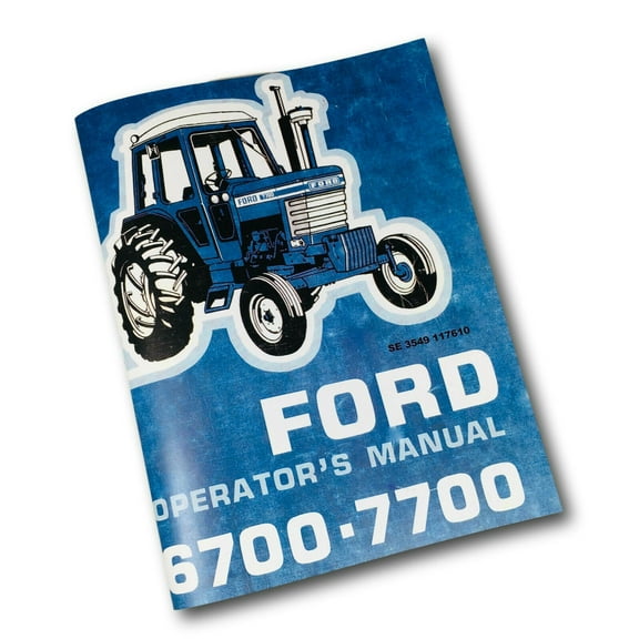 Ford 6700 7700 Tractor Operators Owners Manual Book