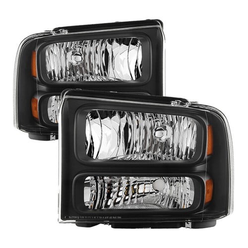 Ford 99-04 F250 F350 SuperDuty/Excursion Black Harley Conversion Headlights