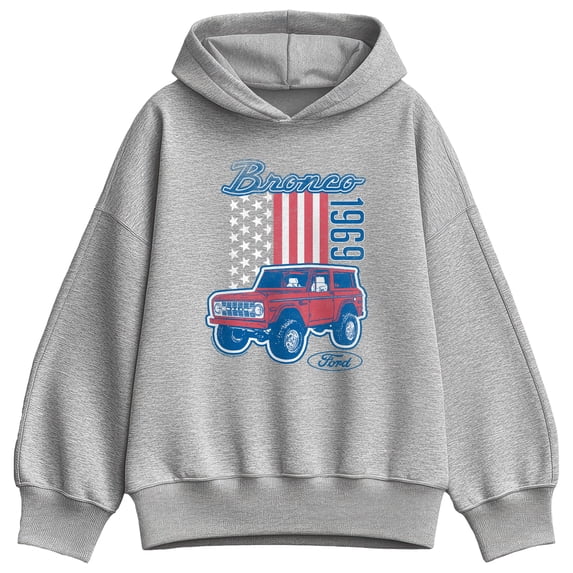 Ford - American Bronco 1969 - Women's Oversized Fleece Hoodie Sweatshirt