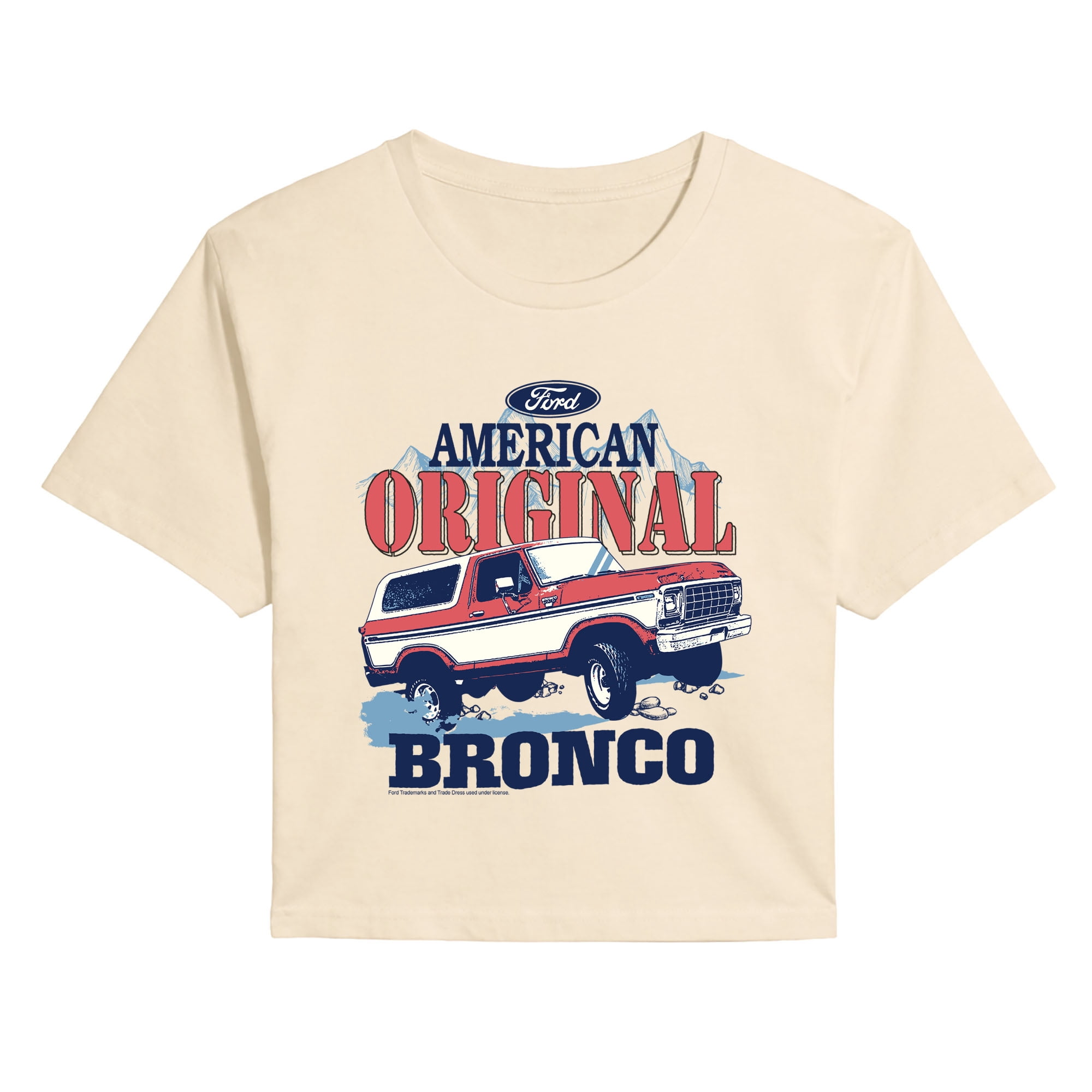 Ford - American Original Bronco - Juniors Cropped Graphic T-Shirt