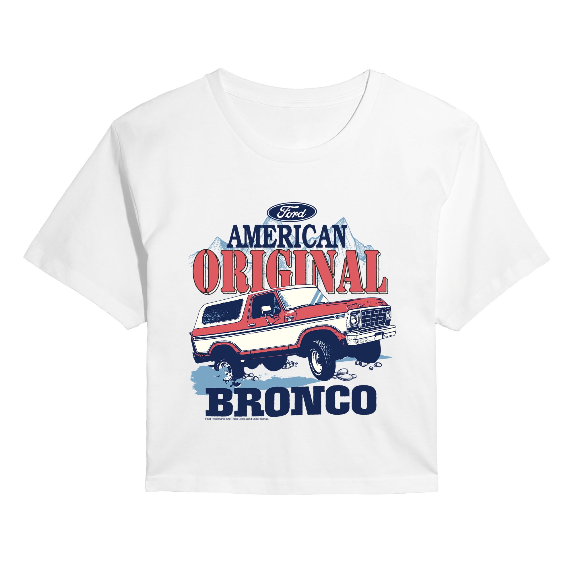 Ford - American Original Bronco - Juniors Cropped Graphic T-Shirt