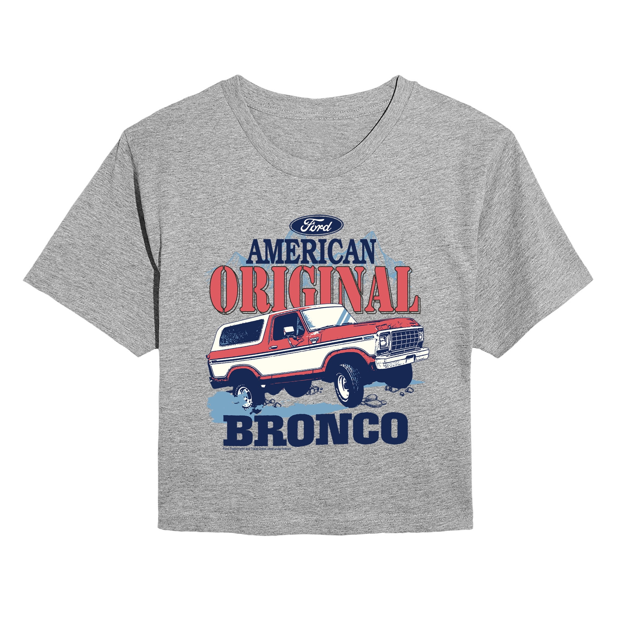 Ford - American Original Bronco - Juniors Cropped Graphic T-Shirt