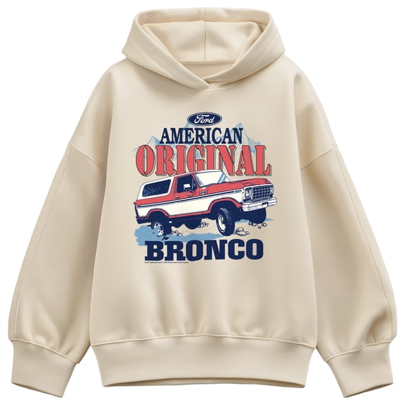 Ford - American Original Bronco Oversized Fleece Hoodie Sweatshirt