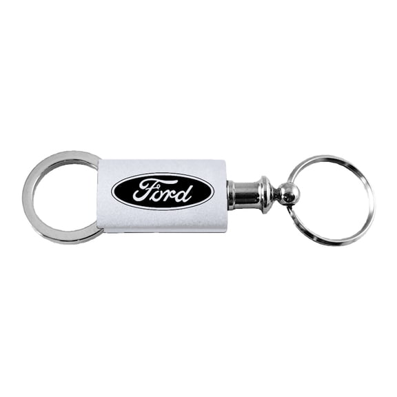 Ford Anodized Aluminum Valet Key Fob (Silver)