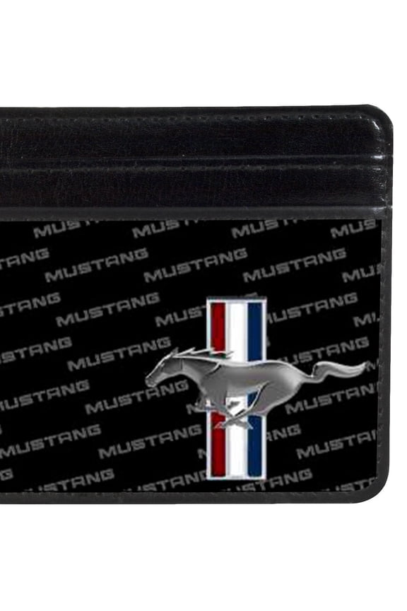 Ford Automobile Company Mustang Name Striped Logo Weekend Wallet