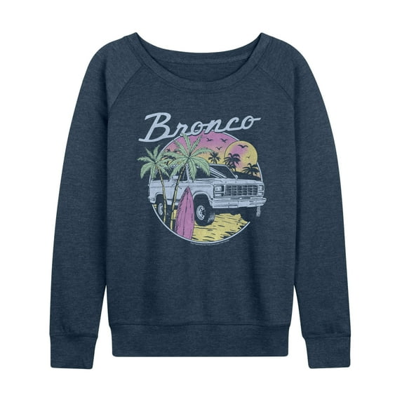 Ford - Beach Bronco - Women's French Terry Long Sleeve Pullover