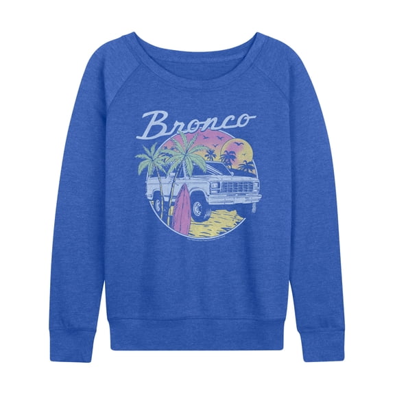 Ford - Beach Bronco - Women's French Terry Long Sleeve Pullover