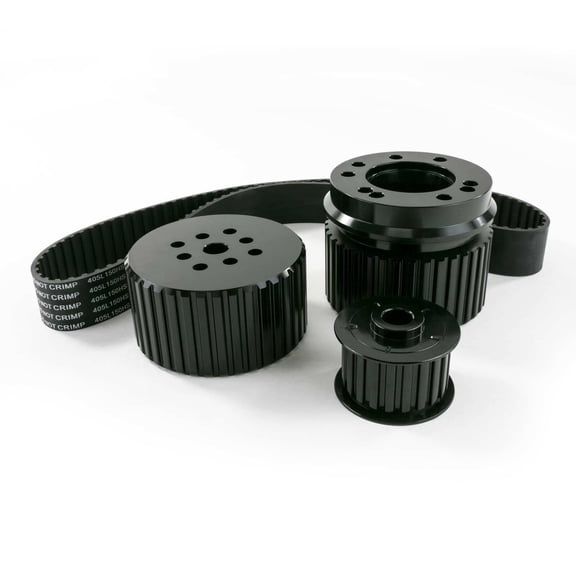 Gilmer Style Belt Pulley Kit for Ford Big Block - Black