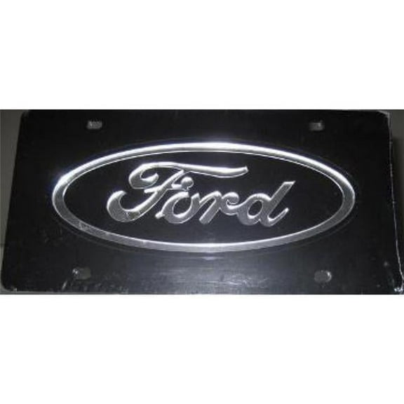Ford Black Laser Cut License Plate