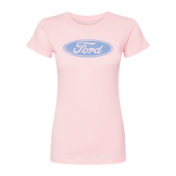 Ford - Blue Ford Logo - Juniors Fitted Graphic T-Shirt