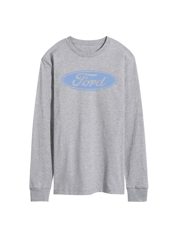 - Blue Ford Logo Men's Long Sleeve Graphic T-Shirt