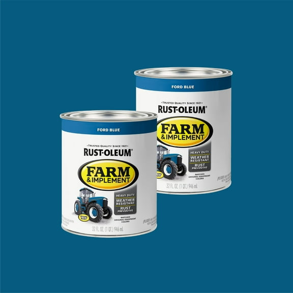 2 Pack, Ford Blue, Rust-Oleum Specialty Gloss Farm and Implement Paint-280153, 1 qt