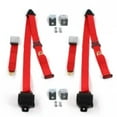 thumbnail image 1 of Ford Bronco 1980-1996 Airplane 3 Point Red Retractable Bucket Seat Belt Kit with Bracketry - 2 Belts, 1 of 1