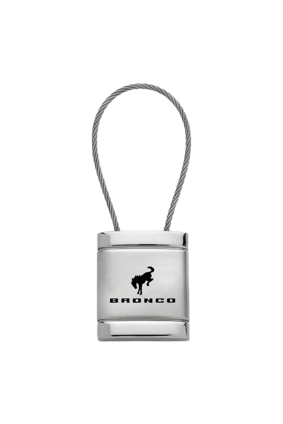 Ford Bronco 2020 Satin Chrome Cable Key Ring (Silver)