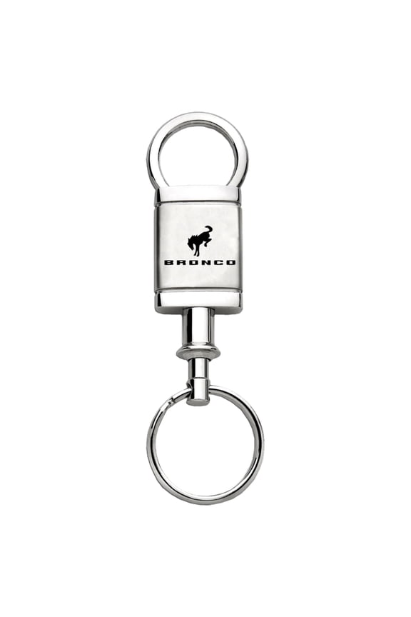 Ford Bronco 2020 Satin Chrome Valet Key Chain (Silver)