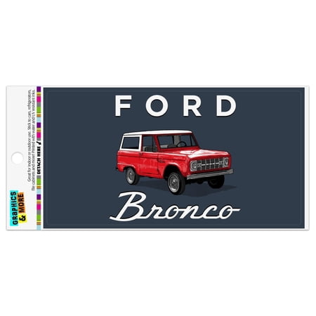 Ford Bronco '66 Illustrated Automotive Car Refrigerator Locker Vinyl Magnet