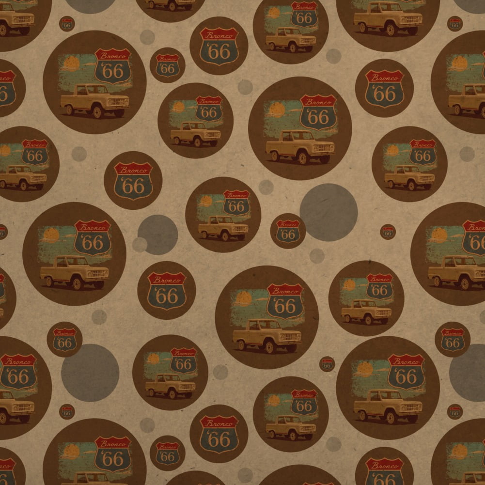 Ford Bronco '66 Vintage Premium Kraft Gift Wrap Wrapping Paper Roll