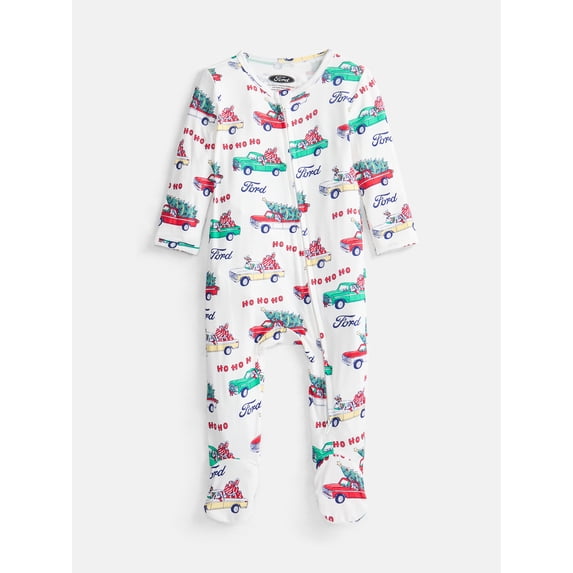 Ford Bronco Christmas Baby Boys Sleep & Play Footed Pajamas, One Piece, Sizes NB-6/9M