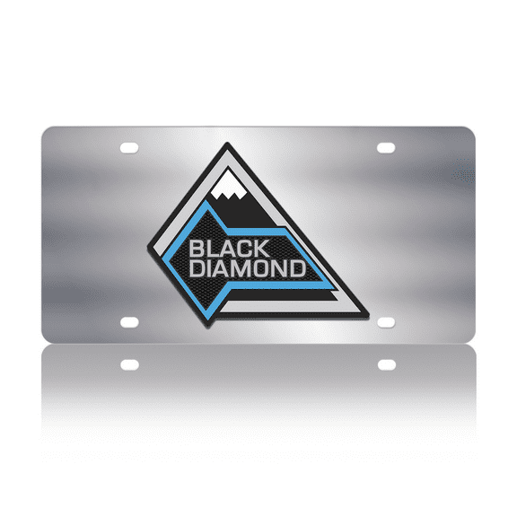 Ford Bronco Black Diamond Badge Stainless Steel License Plate