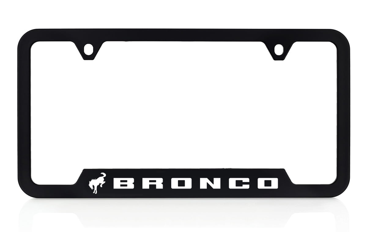 Ford Bronco Black Plastic License Plate Frame Tag Holder