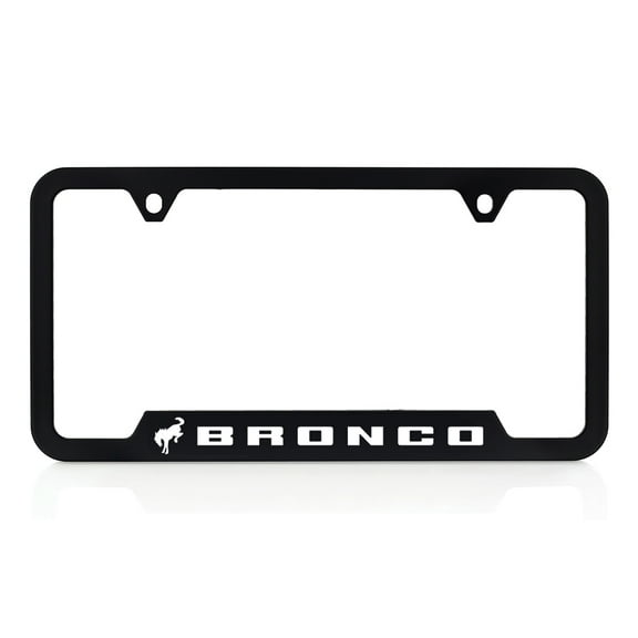 Ford Bronco Black Plastic License Plate Frame Tag Holder