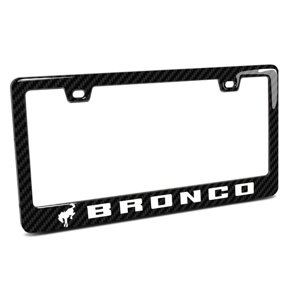 Ford Bronco Black Real 3K Carbon Fiber Finish ABS Plastic License Plate Frame