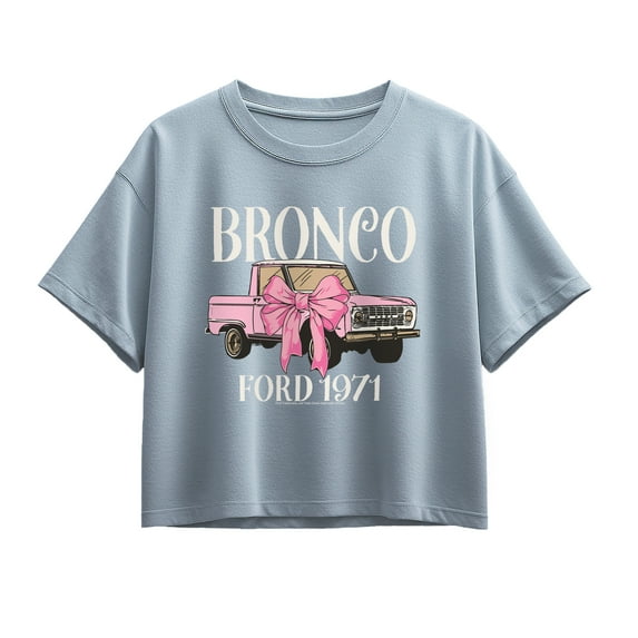 Ford - Bronco Bow - Youth Girls Boxy T-Shirt