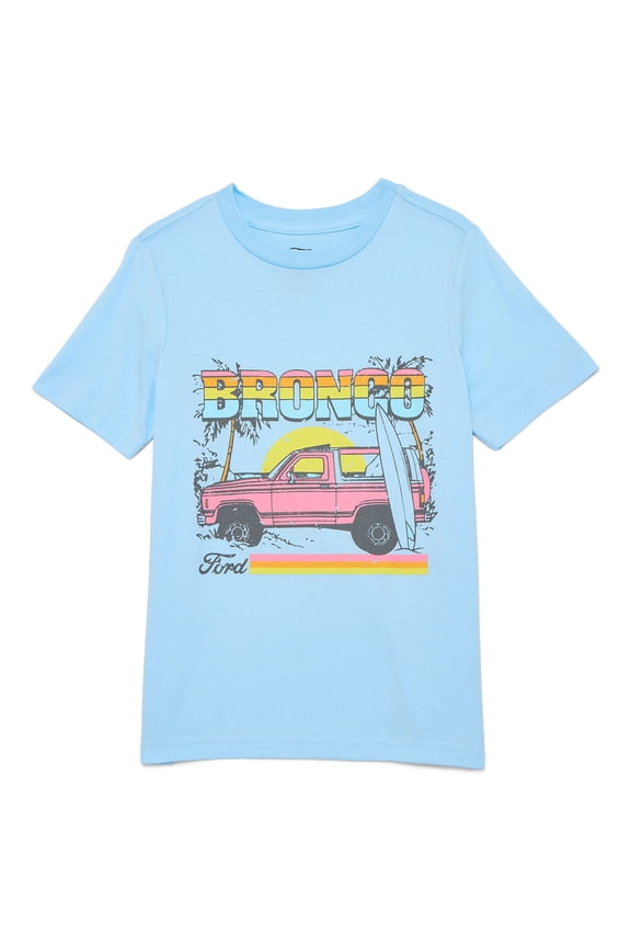 Ford Bronco Boys Graphic Tee with Short Sleeves, Sizes 4-18