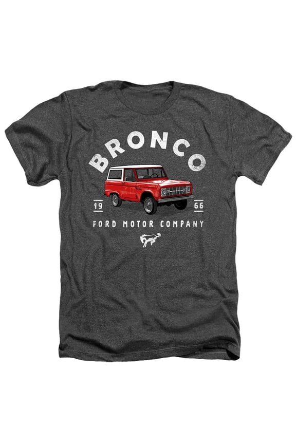 Ford Bronco Bronco Illustrated Adult Heather T-Shirt Charcoal