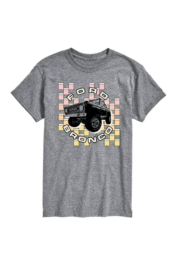 - Bronco Checker - Men's Short Sleeve T-Shirt