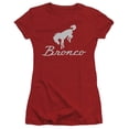 thumbnail image 1 of Ford Bronco Chrome Bronco Logo S/S Junior Women's T-Shirt Sheer Cardinal, 1 of 1