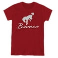 thumbnail image 1 of Ford Bronco Chrome Bronco Logo S/S Women's T-Shirt Cardinal, 1 of 1