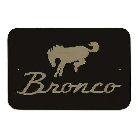 Ford Bronco Chrome Logo Home Business Office Sign
