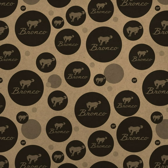 Ford Bronco Chrome Logo Premium Kraft Gift Wrap Wrapping Paper Roll
