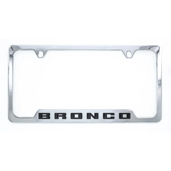 Ford Bronco Chrome Metal License Plate Frame Tag Holder