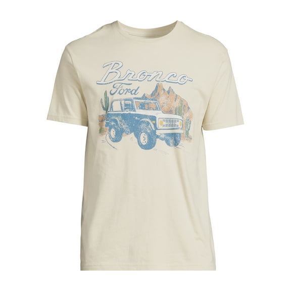 Ford Bronco Men's and Big Men's Graphic Tee with Short Sleeves, Sizes S-3XL