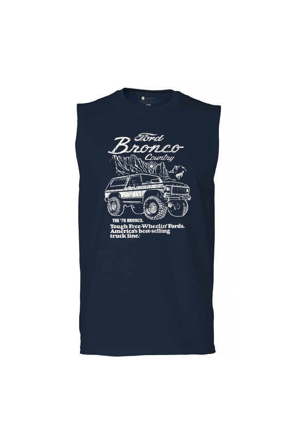 Ford Bronco Country Tough Free Wheeling 1978 Muscle Shirt Vintage Truck Fan 4x4 Off Road Classic Car Show Men's