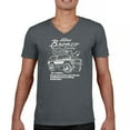 thumbnail image 1 of Ford Bronco Country Tough Free Wheeling 1978 V-Neck T-shirt Vintage Truck Fan 4x4 Off Road Classic Car Show Tee, 1 of 7