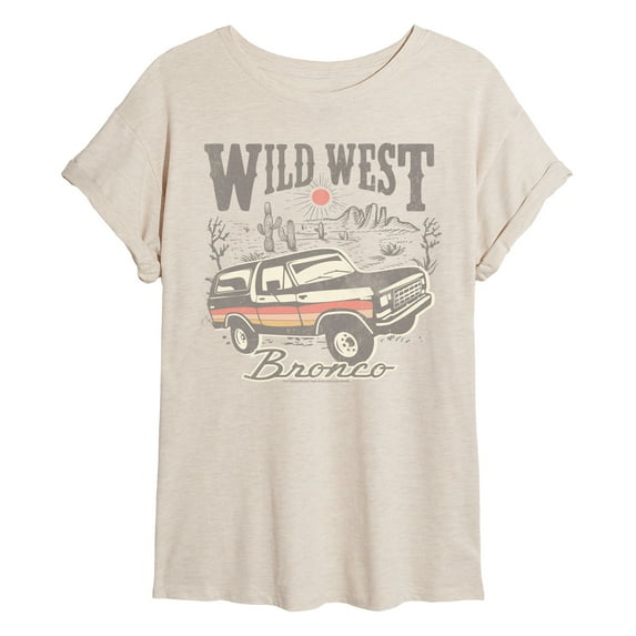 Ford - Bronco Countryside - Juniors Oversized Graphic T-Shirt