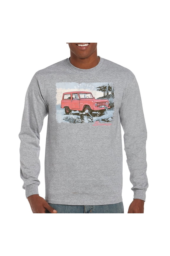 Ford Bronco Dearborn Michigan Est 1966 Long Sleeve T-shirt Vintage Truck Fan 4x4 Off Road Retro Classic Car Show