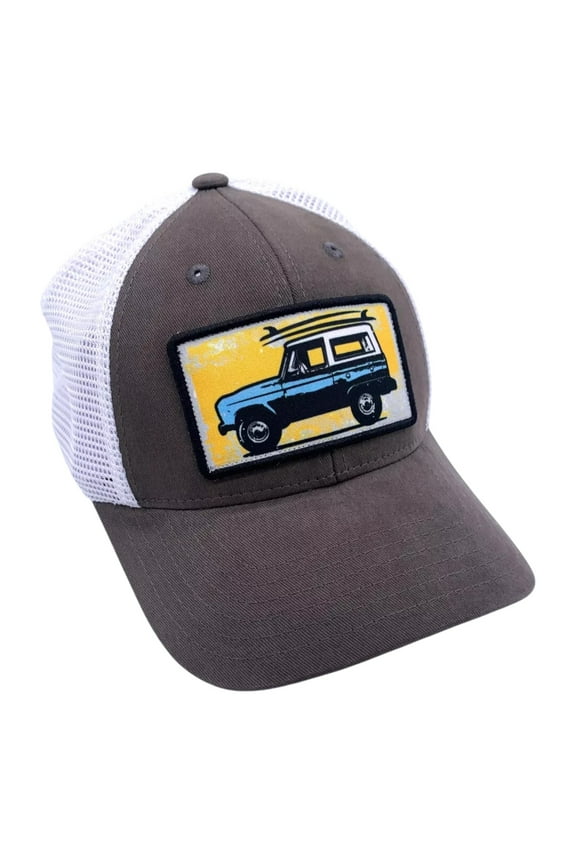 Ford Bronco Embroidered Patch Brown With White Mesh Back Hat Cap
