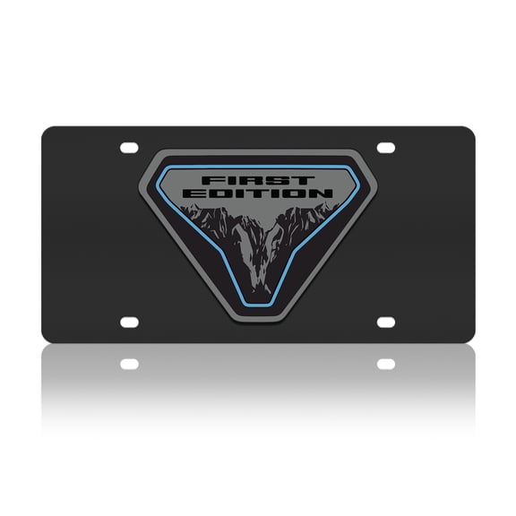 Ford Bronco First Edition Badge Carbon Stainless Steel License Plate