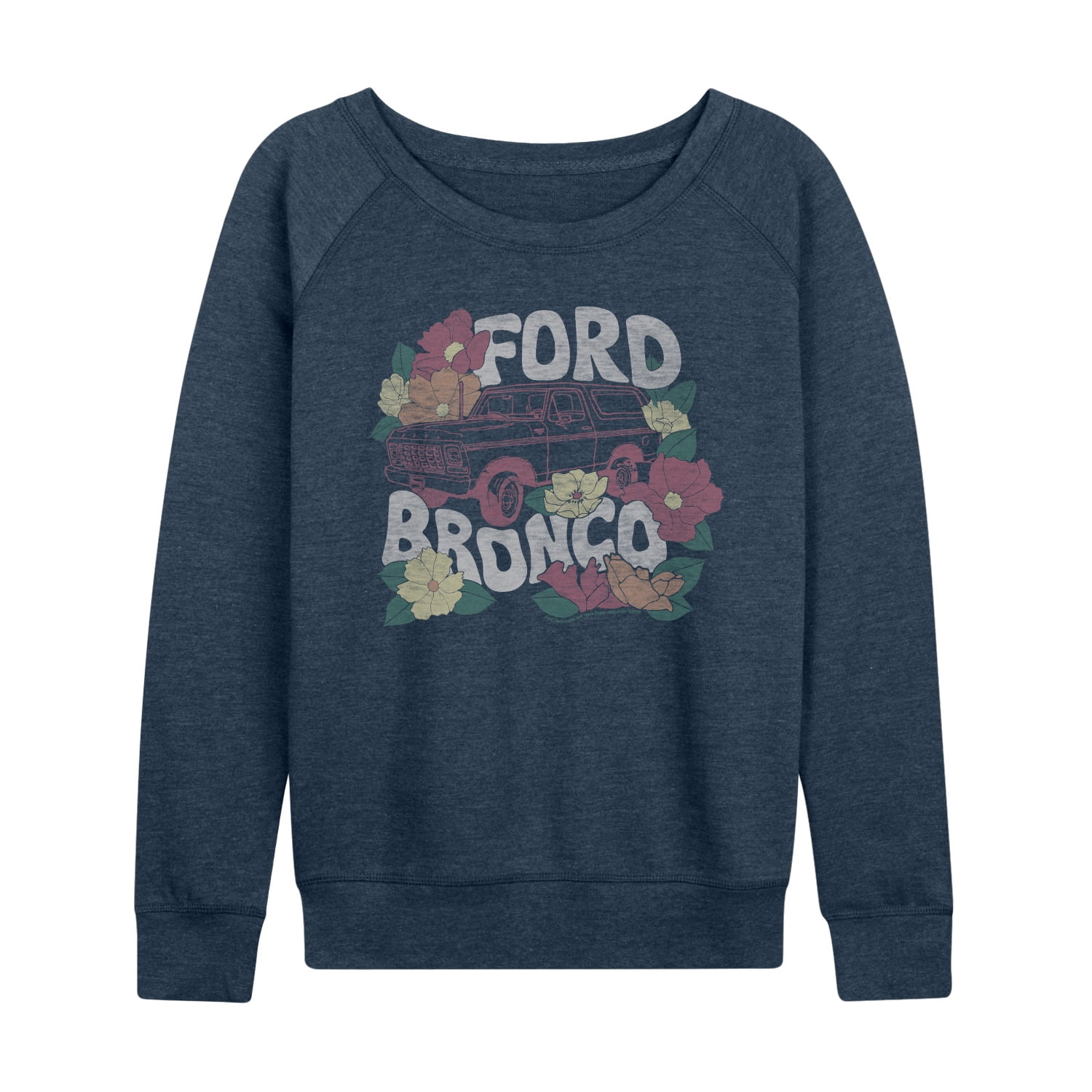 Ford - Bronco Floral - Women's French Terry Long Sleeve Pullover