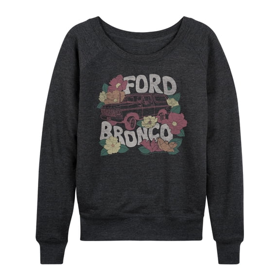 Ford - Bronco Floral - Women's French Terry Long Sleeve Pullover