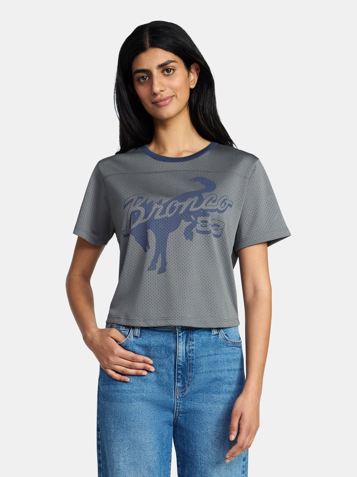 Ford Bronco Women's Graphic Jersey with Short Sleeves, Sizes XXS-XXL